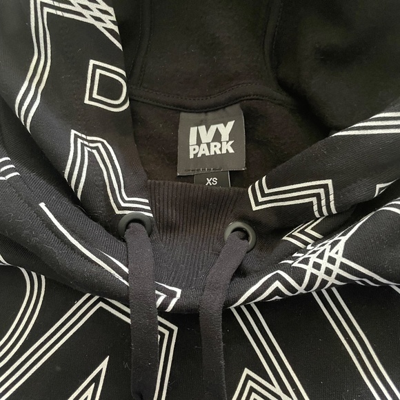 IVY PARK Broken Logo Black White Oversized Hoodie - Picture 6 of 8